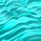 Bright turquoise abstract wavy pattern design