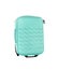 Bright turquoise travel suitcase isolated on white background with clipping path