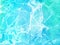 Bright turquoise watercolor background with blue and greenish splashes of color with lighter streaks for the design text template