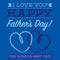 Bright Typographic Father`s Day card