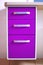 Bright ultra violet purple modern chest of drawers