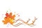 Bright vector floral autumn illustration