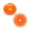 Bright vector set of colorful segment of juicy orange. Fresh Realistic oranges and tangerines on white background. Vector EPS 10