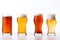 A bright and vibrant stock photo of cups of Beer on a pristine white background