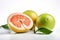 A bright and vibrant stock photo of fresh, Pomelo on a pristine white background