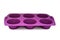 Bright violet silicone muffin pan isolated