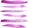 Bright violet watercolor paint vector strokes