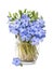 Bright violet wild periwinkle flower bouquet