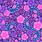 Bright watercolor seamless flower trendy pattern. Summer floral