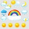 Bright Weather Icons Set