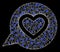 Bright Web Net Favourite Heart Message with Glare Spots