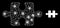 Bright Web Network Puzzle Item Icon with Glare Dots