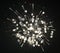 Bright White Fireworks Exploding in the Night Sky