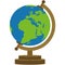 Bright World Globe on Stand Illustration