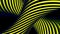 Bright yellow abstraction.Design. Bright yellow stripes together with black ones rotate around the axis.