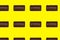 Bright yellow background of chocolate bar