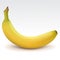 Bright yellow banana