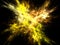 Bright yellow explosion abstract fractal effect light background