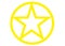 A bright yellow five pointed star in a circle representing the five elements