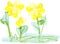 Bright yellow floral artistic background