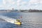 Bright Yellow Pilot Boat Speeding From St Johns
