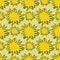 Bright yellow tones sun silhouettes ornament seamless creative pattern. Childish happy print on pale background