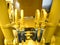 Bright Yellow Tractor Closeup Construction