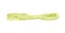 Bright yellowish green embroidery thread on white background