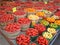 Brightly colored vegetables at Montreal Market