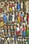 Brightly colored wooden Colonial Dolls in Cape Town, South Africa