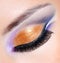 Brightly colors of a fashion makeup