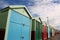 Brightly coloured beach huts