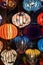 Brightly coloured lanterns on a local market in Hoi An in Vietnam, Asia