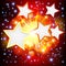 Brightly Explosion Background with many stars.