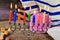 Brightly Glowing Hanukkah Menorah - Shallow Depth of Field