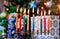 Brightly Glowing Hanukkah Menorah soft focus