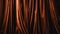 Brightly lit brown curtains for your background, generative AI.