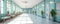 Brightly lit nursing home corridor exudes cleanliness and order inviting comfort. Concept Cleanliness, Order, Nursing Home,