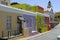 Brightly painted homes Malay Quarter Cape Town S Africa
