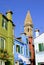 Brightly painted houses