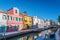 Brightly painted houses of Burano Island.