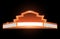 Brightly theater glowing retro cinema neon sign