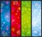 Brightness color christmas banners, vector
