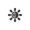 Brightness and contrast button vector icon