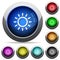 Brightness control round glossy buttons