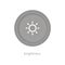 Brightness Icon, Intensity Setting Vector Art Illustration