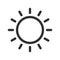 Brightness icon. Intensity Setting Vector illustration. Sun with rays symbol