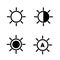 Brightness icon set on white background. brightness sign. brightness and contrast symbol. flat style