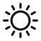 Brightness Intensity Setting icon. Sunshine vector illustration