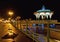 Brighton bandstand by night after rain